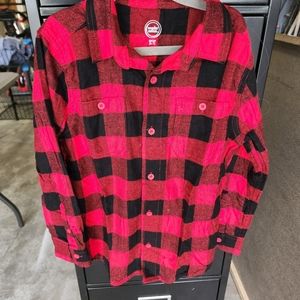 Red/Black Buffalo plaid Button down shirt